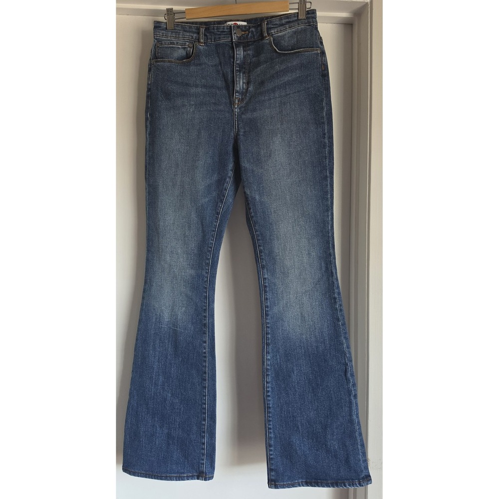 Grana Japanese Women's High Rise Flared Jeans Size 29 Blue Denim Pants Selvedge